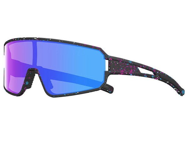 Matte Black Color Splatter Full Blue