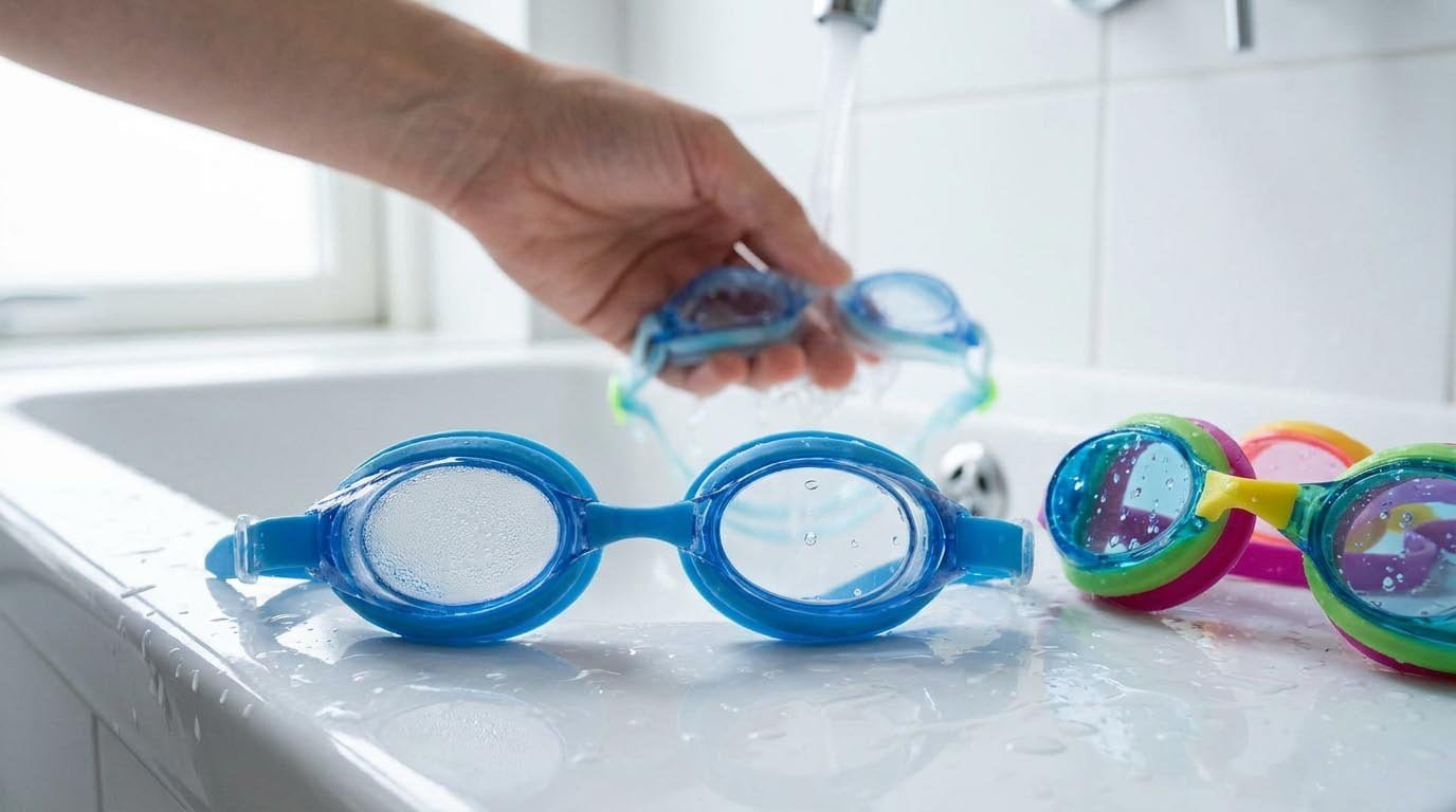Anti-fog coating for kids swimming goggles