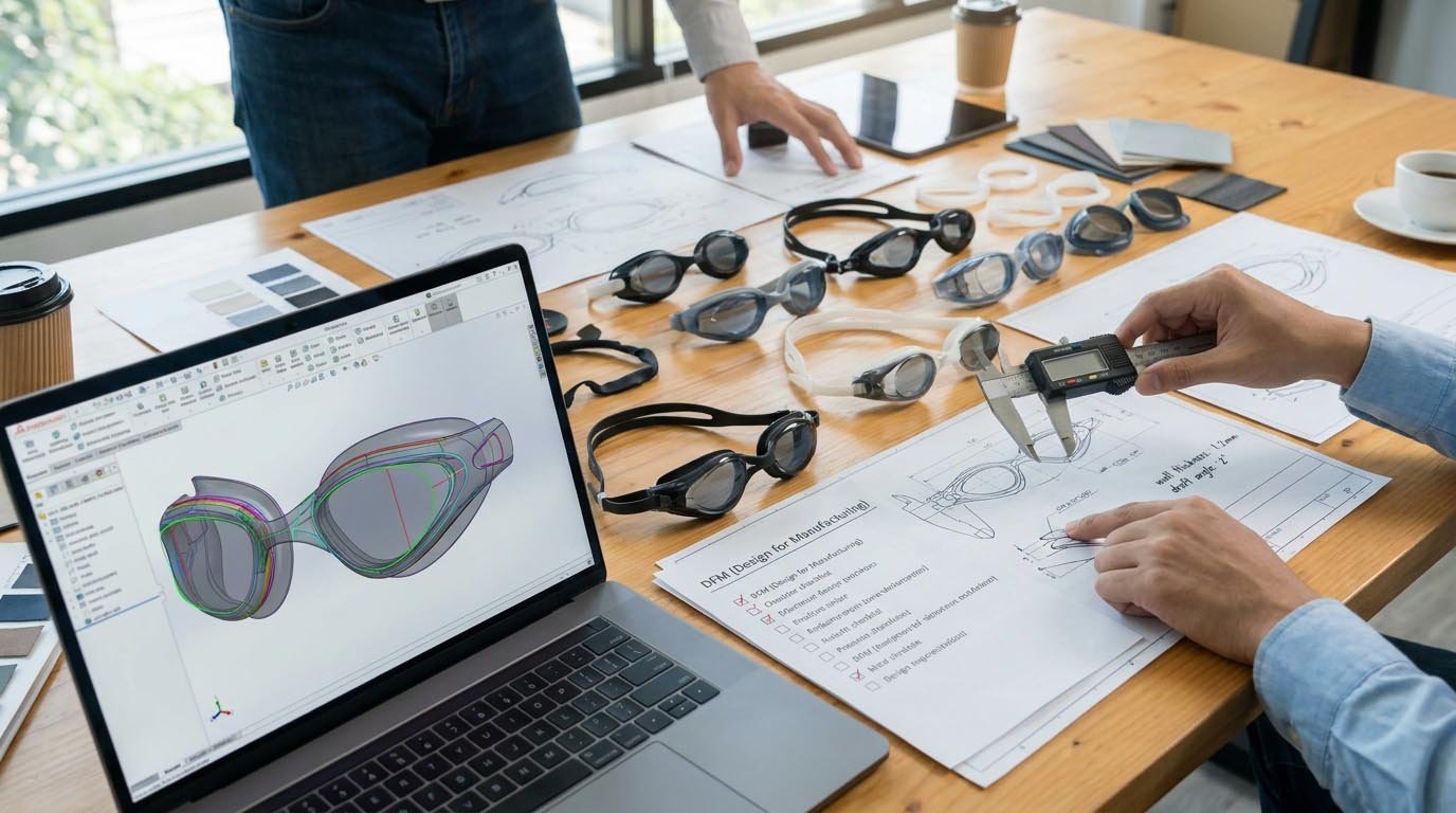 Swimming Goggles Design and Engineering Review Custom Lens Geometry and Gasket Design