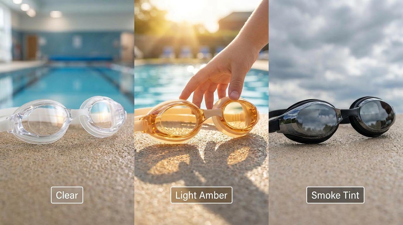 Choosing the right lens tint for children Different lens tints for swimming goggles