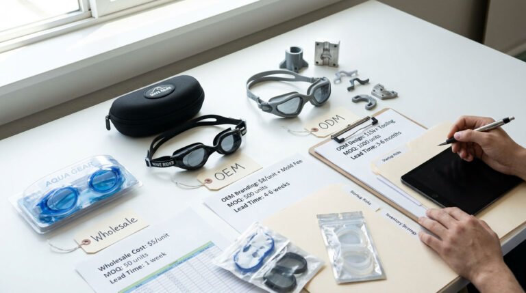OEM vs ODM vs Wholesale Swimming Goggles: Cost, MOQ, Lead Time & Best Option for New Brands