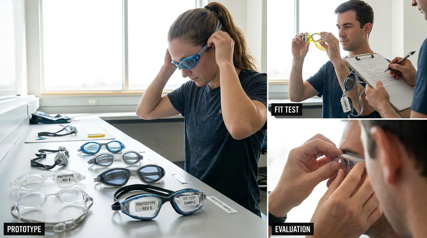 OEM swim goggles prototype development