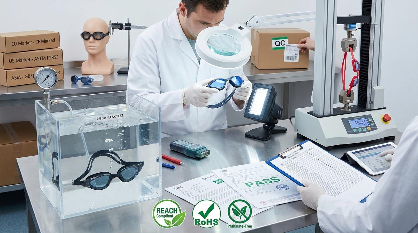 Quality Testing and Compliance for Swimming Goggles Swim Goggle Quality Testing Standards