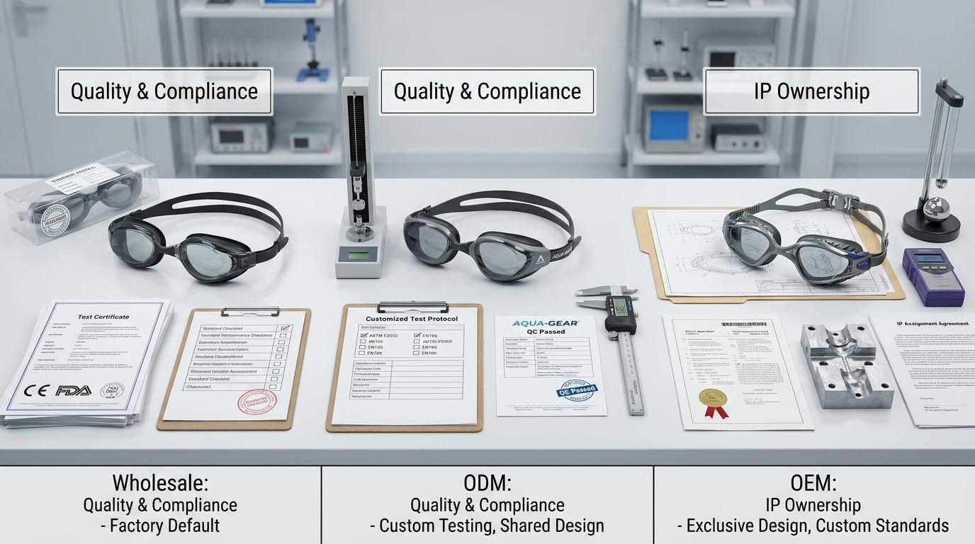 Compliance Testing and Intellectual Property in Goggle Manufacturing Swimming Goggles Quality Standards and IP Ownership