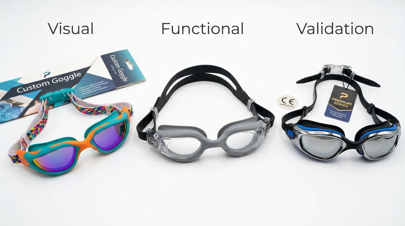 Swimming goggles sampling types and timelines Swimming goggles sampling types and timelines