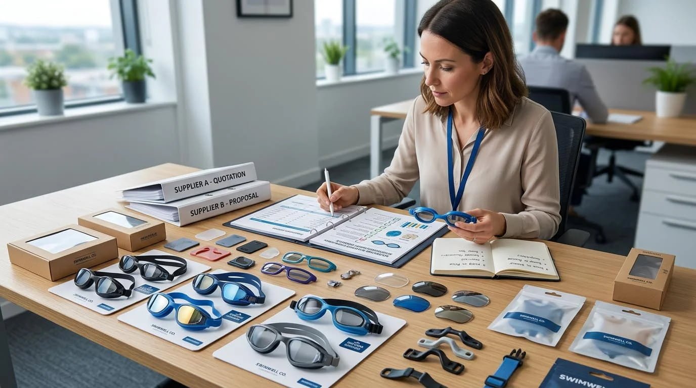 Custom swimming goggles sourcing brief