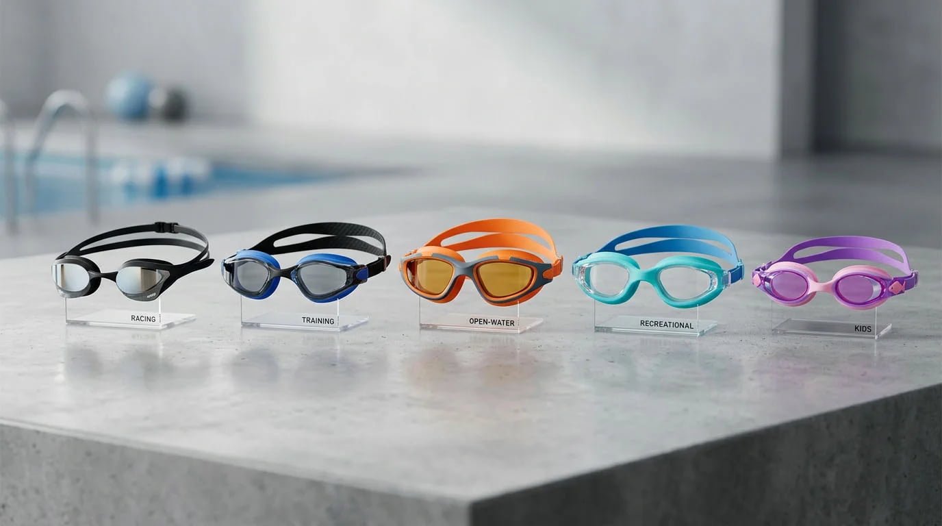 Swimming goggle specifications by target market