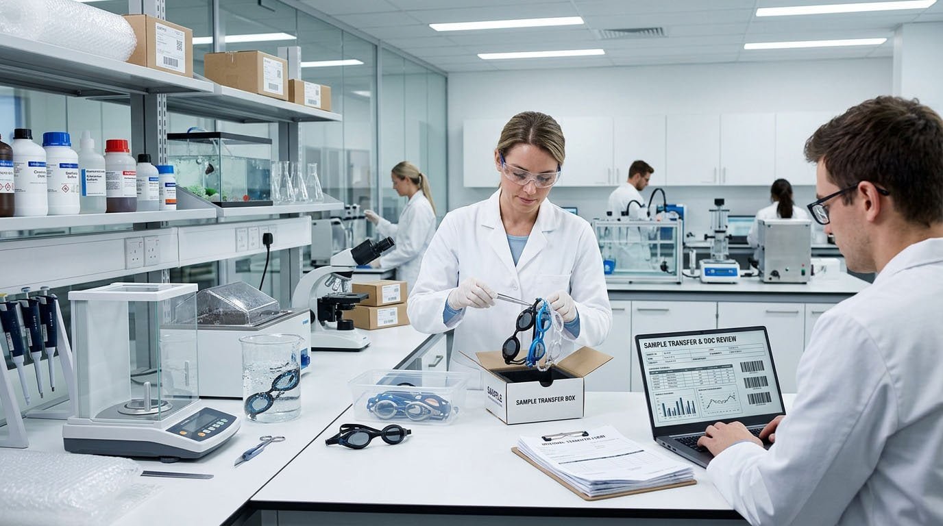 In-house vs subcontracted swim goggle testing