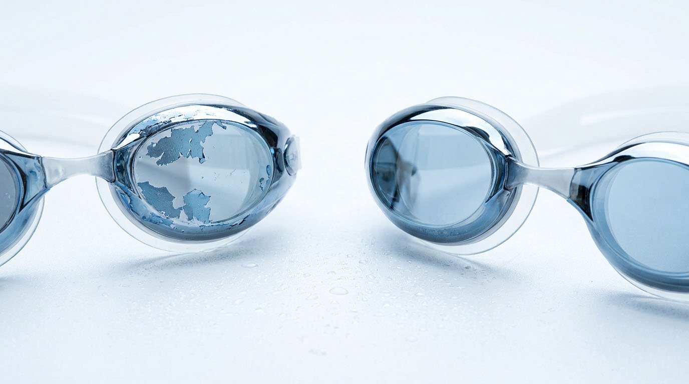 Why Does Mirror Coating Peel Off Swimming Goggle Lenses?