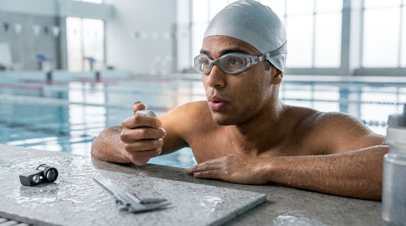 swimming pool real wear anti-fog goggle testing